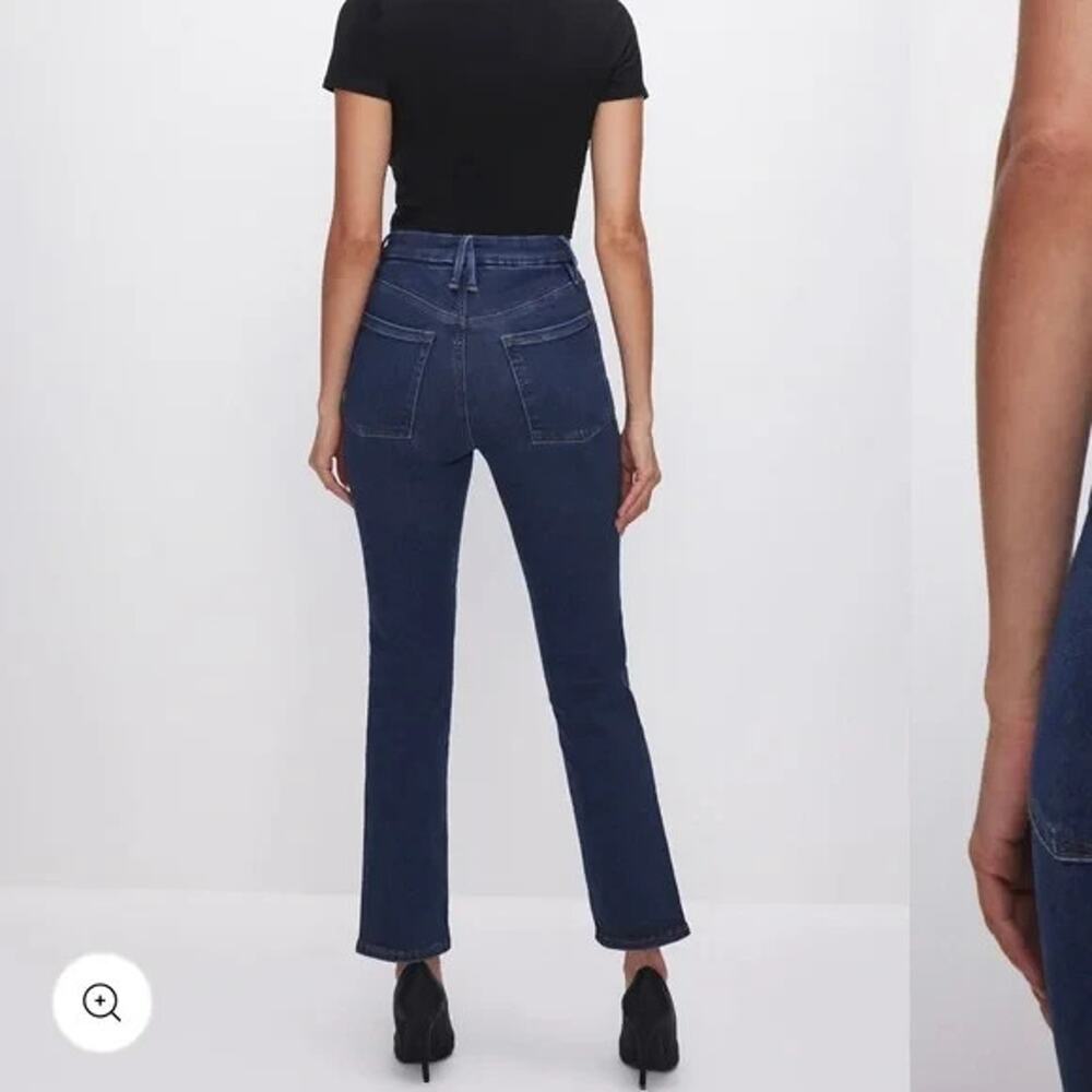 Good American‎ Good Legs Straight Jeans GLS270T Indigo Blue Size 4 High-Rise NWT - Picture 4 of 10